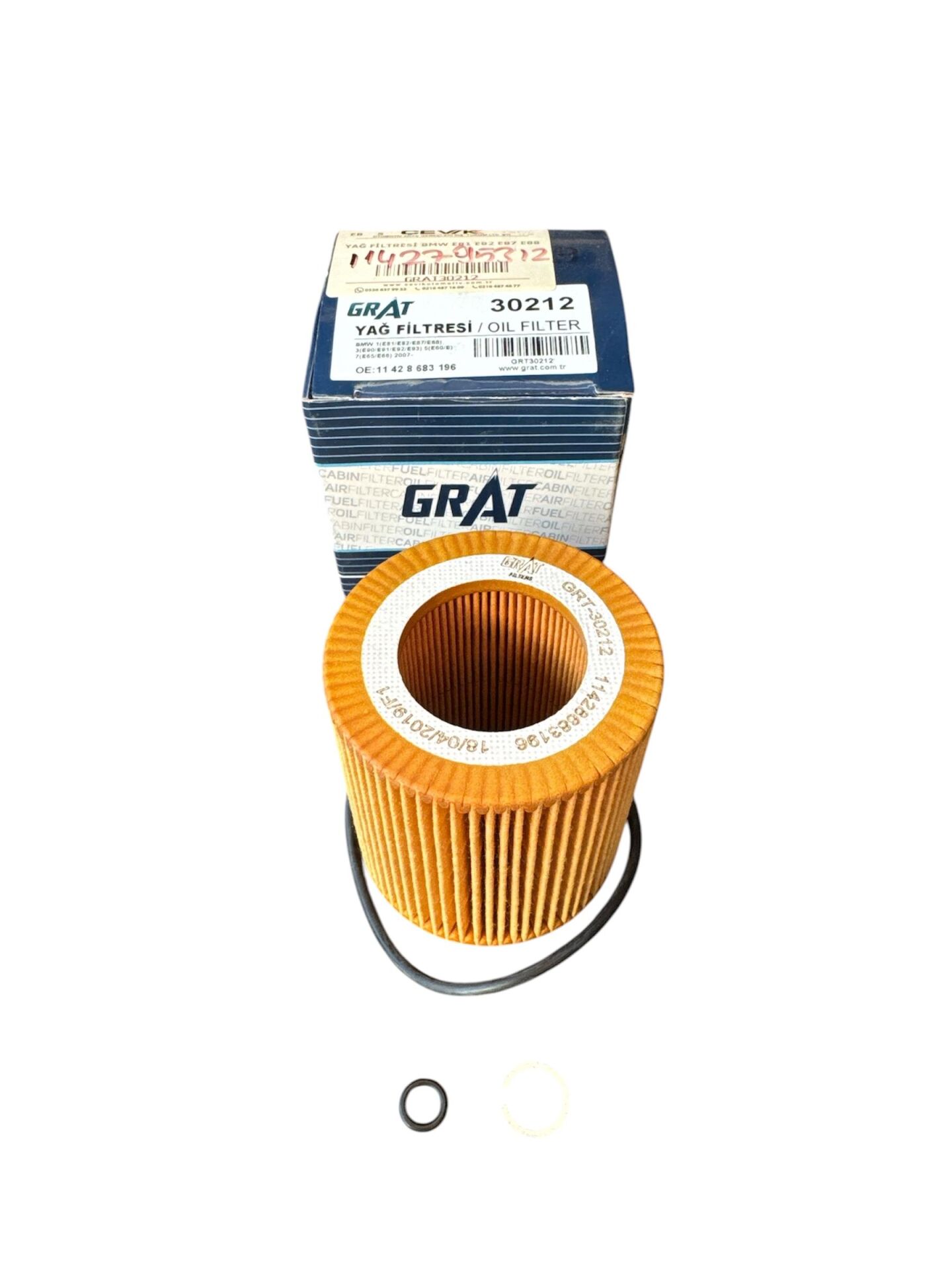 YAĞ FİLTRESİ BMW E60-E70-E87-E90-E92-N52-N53-N54-N55-M54 (01-18)/11427566327-T30212