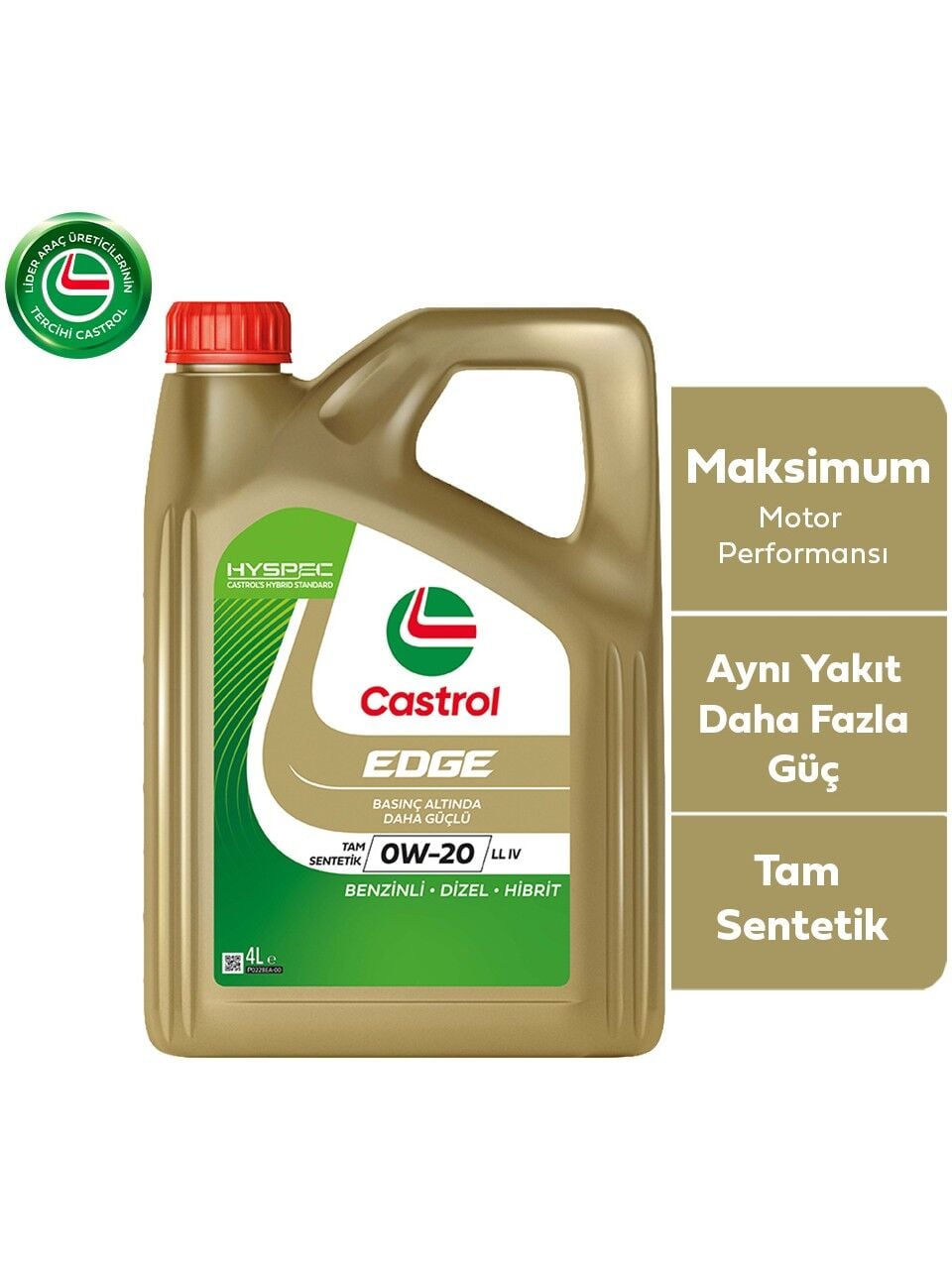 Motor Yağı Castrol Edge LL IV 0W-20 4 L 0W20-4LT