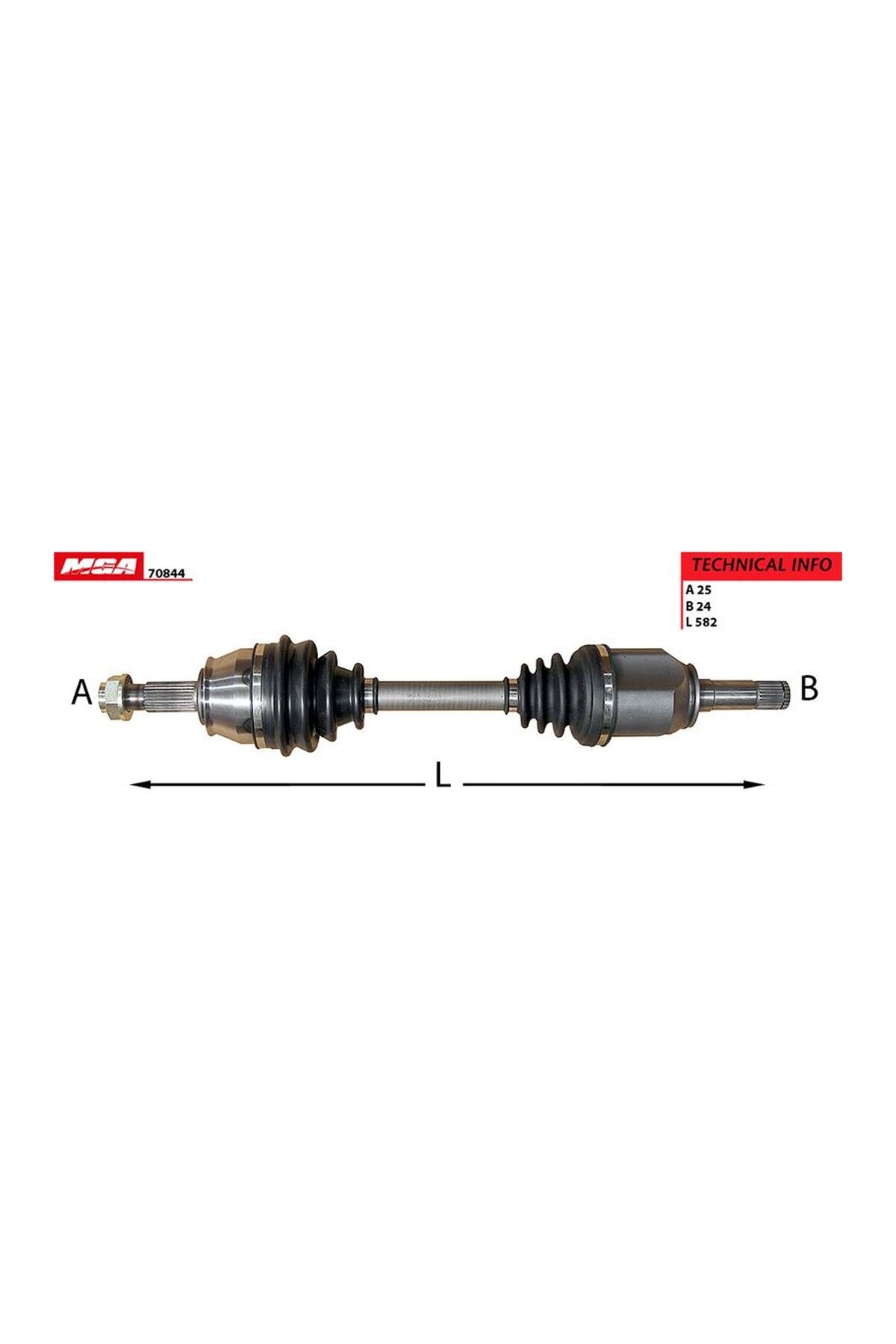 Sol Aks MGA 70844 Fiat Fiorino 2008-2013