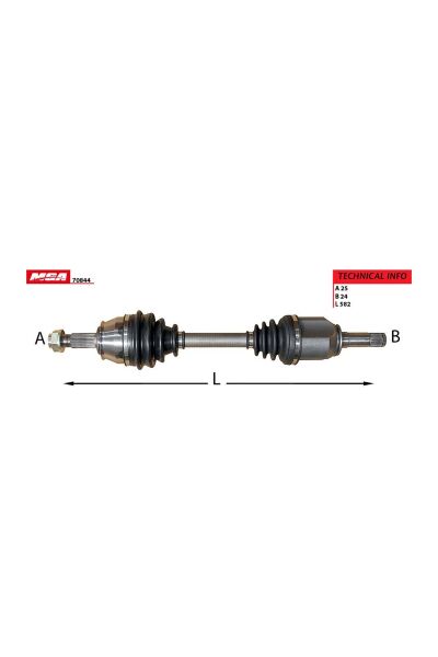 Sol Aks MGA 70844 Fiat Fiorino 2008-2013