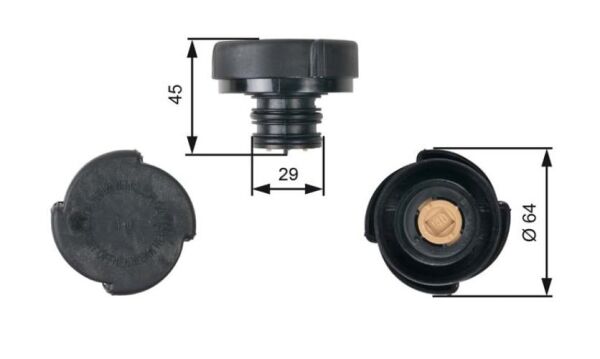 Radyatör Kapağı Kale 358535 BMW E30 E34 E36 E38 E39 E46 E60 OEM 17137639023