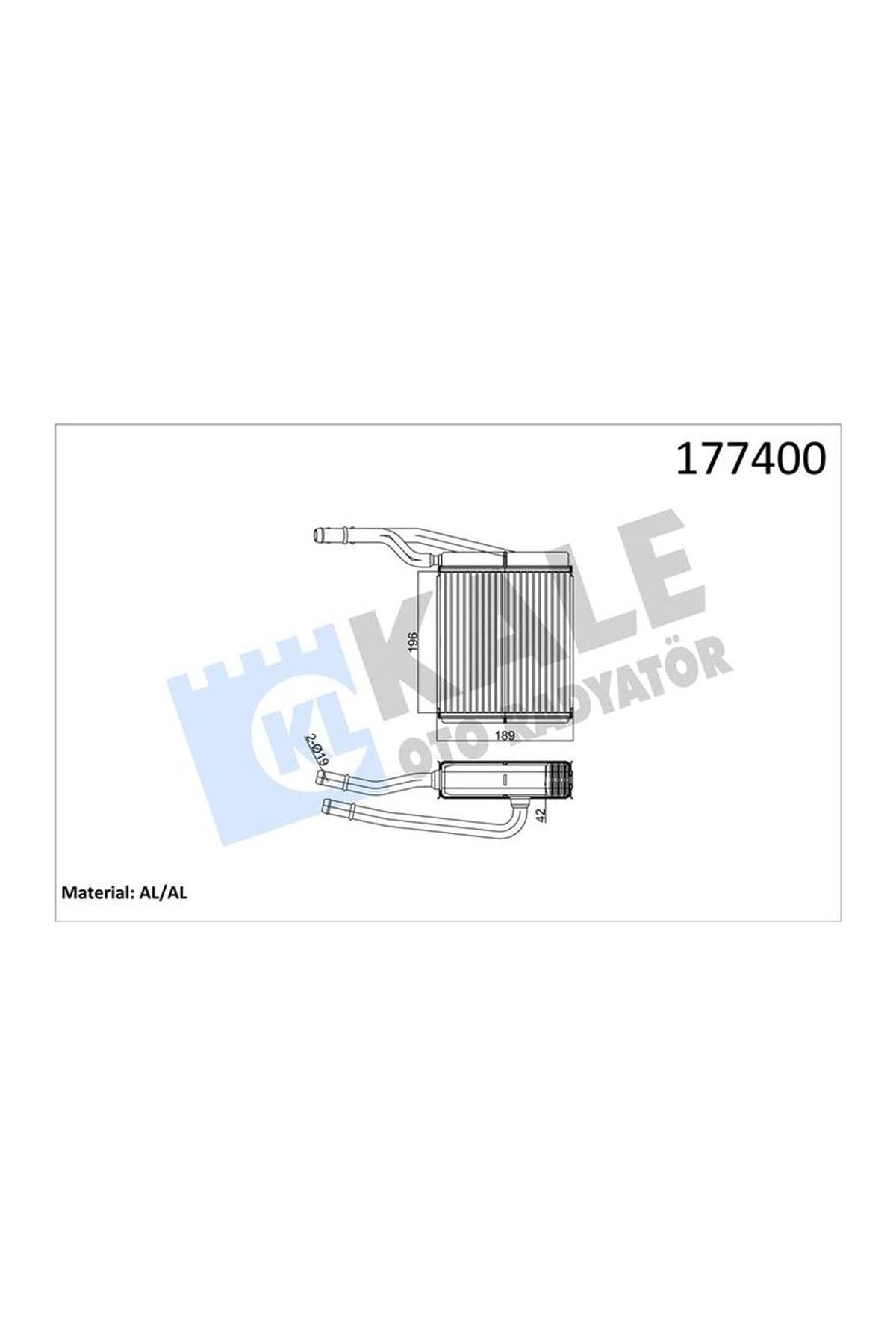 Kalorifer Radyatörü Kale 0289892AB Ford Connect