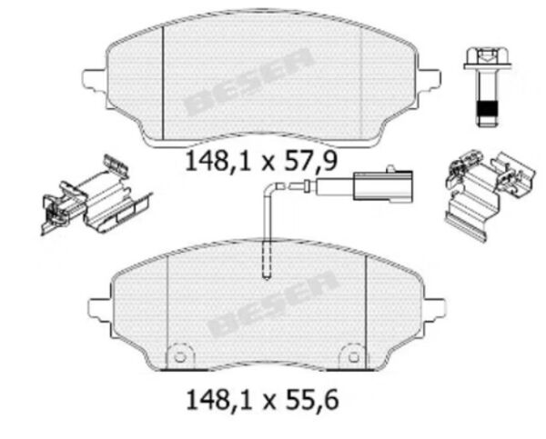 Fren Balatası Arka Beser 4485 Ducato 2024 Master 2024+