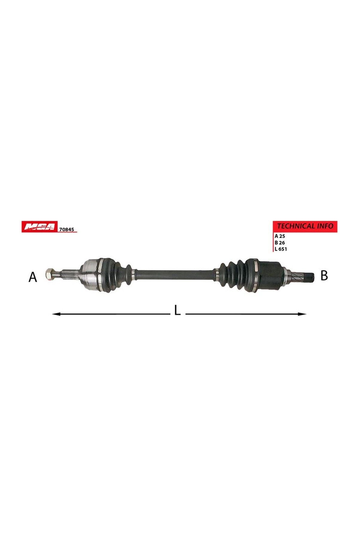 Sol Aks Komple MGA 70845 Dacia Dokker 2012-2021 / Lodgy 2013-2021