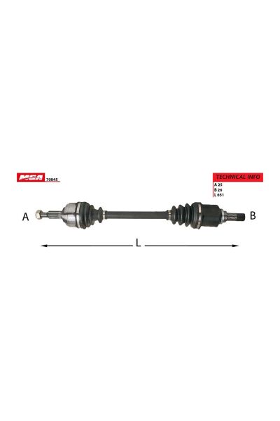 Sol Aks Komple MGA 70845 Dacia Dokker 2012-2021 / Lodgy 2013-2021