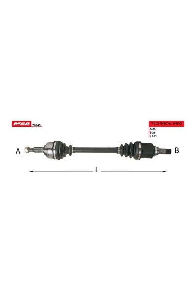 Sol Aks Komple MGA 70845 Dacia Dokker 2012-2021 / Lodgy 2013-2021