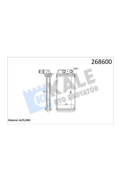 Kalorifer Radyatörü Kale 0184841AB Fiat Palio / Albea