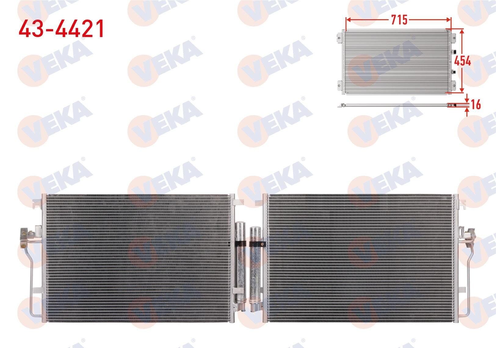 Klima Kondanseri Veka 434421 Sprinter 2006-2018 / 2018+ 651 Motor Crafter 2006-2018 OEM 9065000054