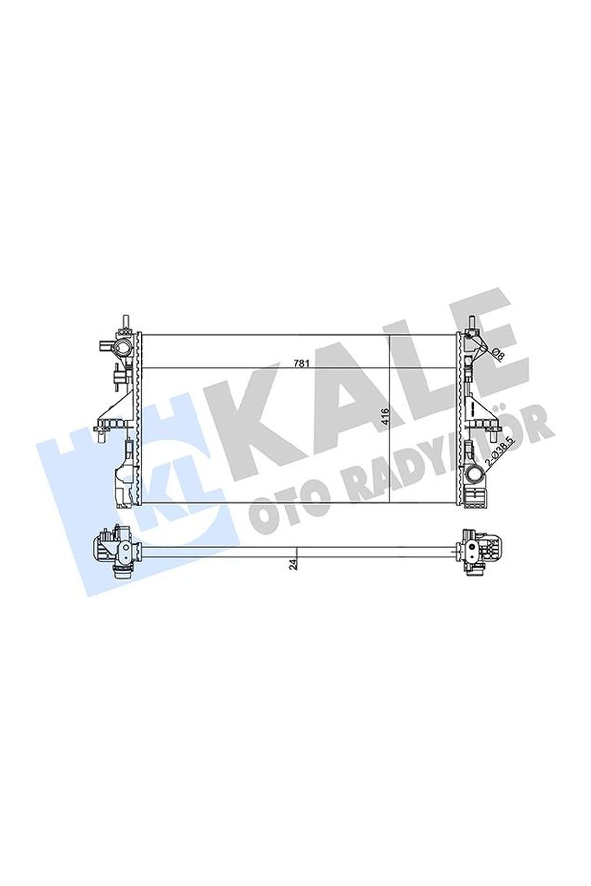 Su Radyatörü 50 mm Mekanik Kale 355665 Peugeot Boxer
