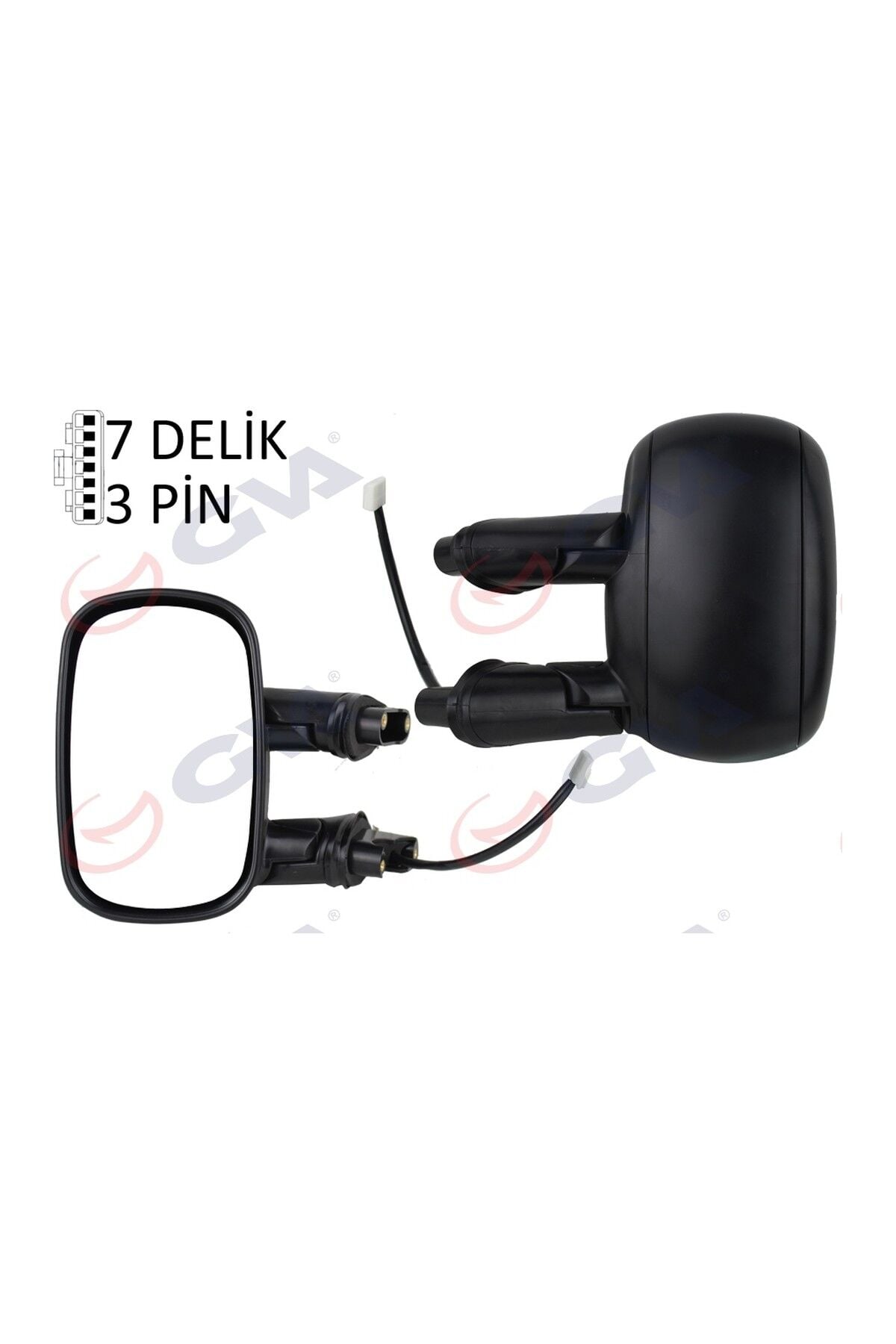 Sol Dış Dikiz Aynası Elektrikli ve Isıtmalı ve Astarlı ve Konveks 5 Fiş GVA 1029111 Fiat Doblo 2001+