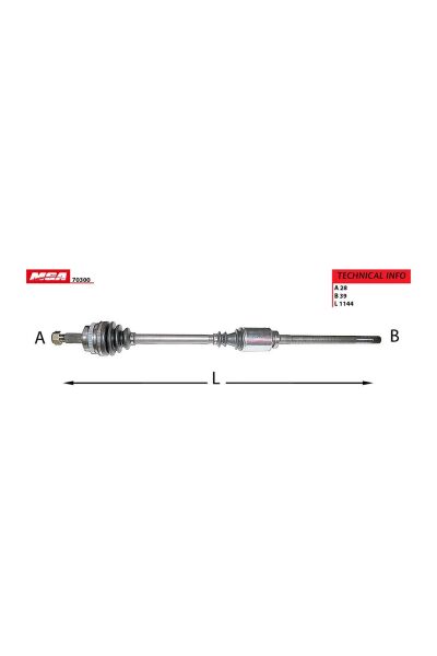 Ön Sağ Aks MGA 70300 Renault Master II OEM 8200499895