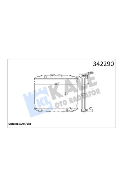 Radyatör Kale 342290 Hyundai H100 Minibüs