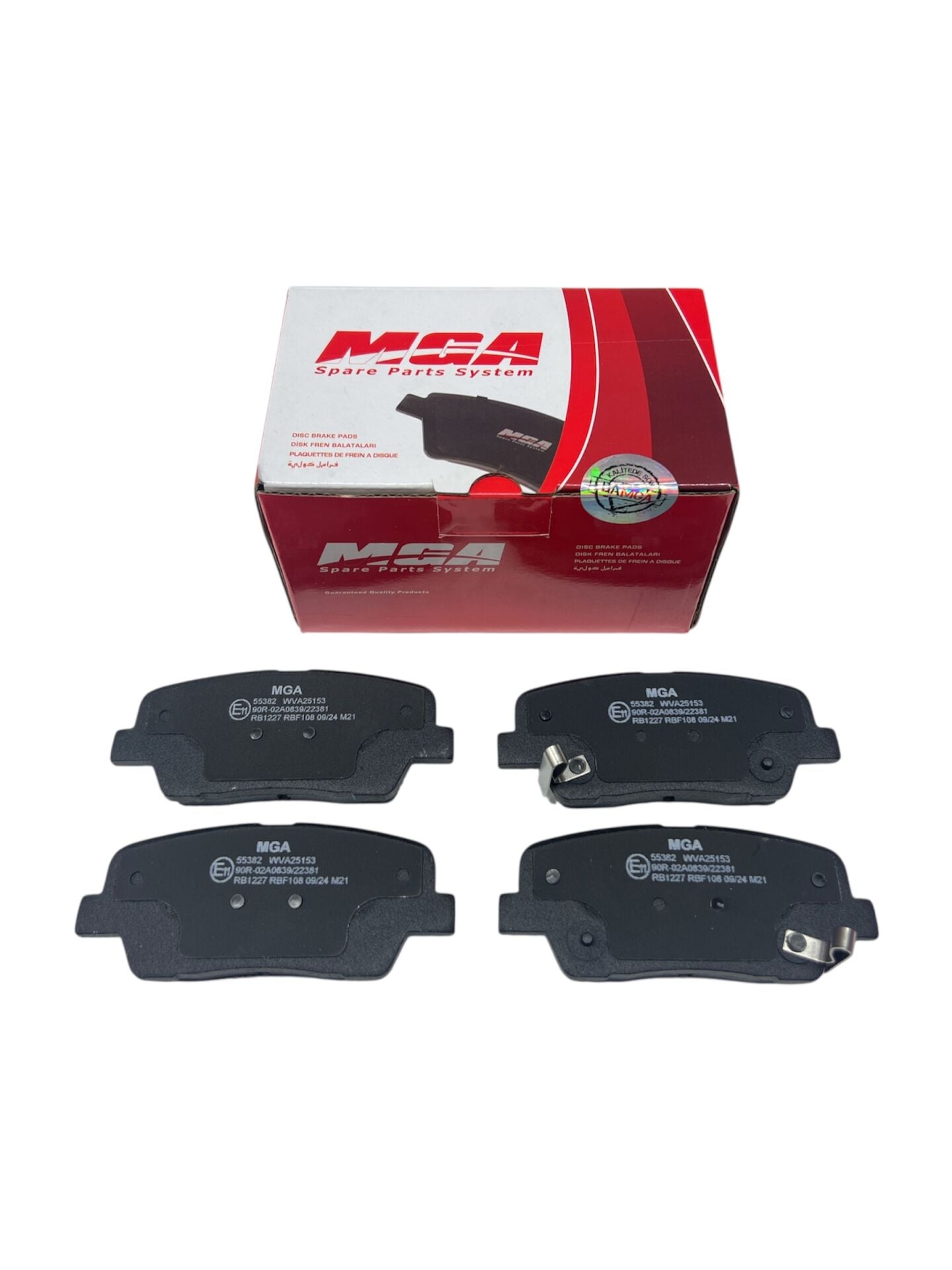 Arka Fren Balatası MGA 55382 Hyundai Santa Fe 2006+ / Kia Sorento 2009+ OEM 38-10100107