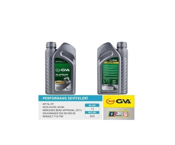 Motor Yağı GVA 10W-40 1 L 10W40-1LT