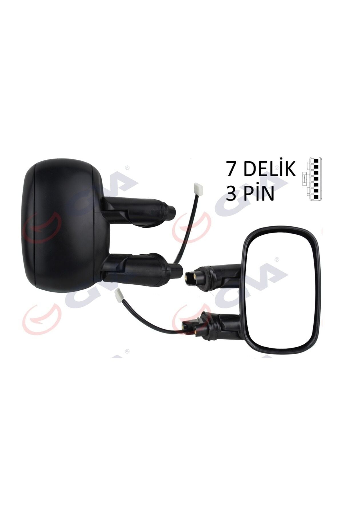 Sağ Dış Dikiz Aynası Elektrikli ve Isıtmalı ve Astarlı ve Konveks GVA 1029110 Fiat Doblo 2001+