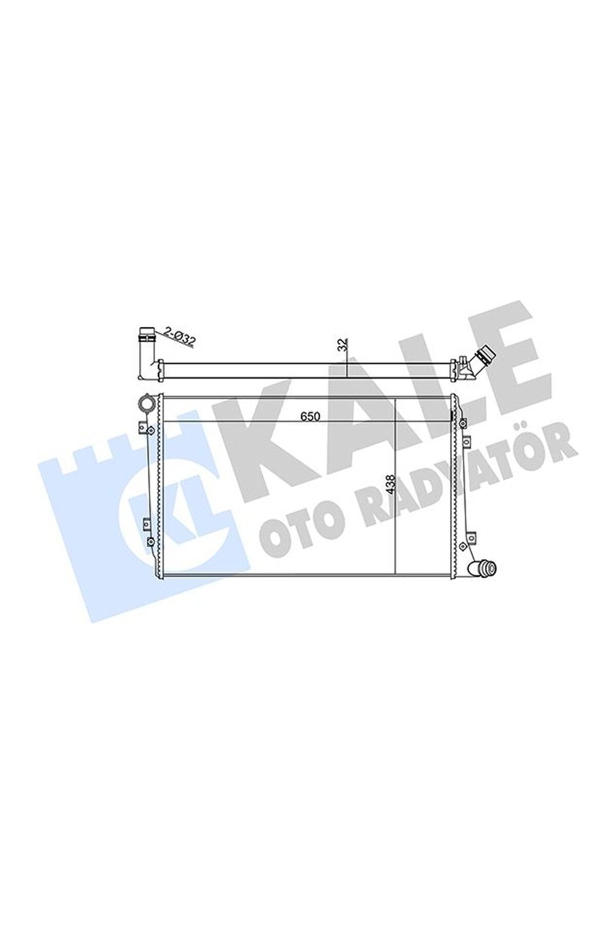 Su Radyatörü Kale 353600 Volkswagen Caddy III 124 OEM 1K0121251EJ