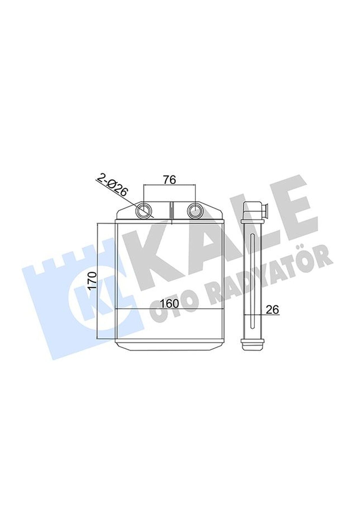 Kalorifer Radyatörü Kale 355110 Renault Clio IV 2012-2021 / Captur I 2013-2019 / Dacia Sandero II 2012-2020 OEM 271151577R