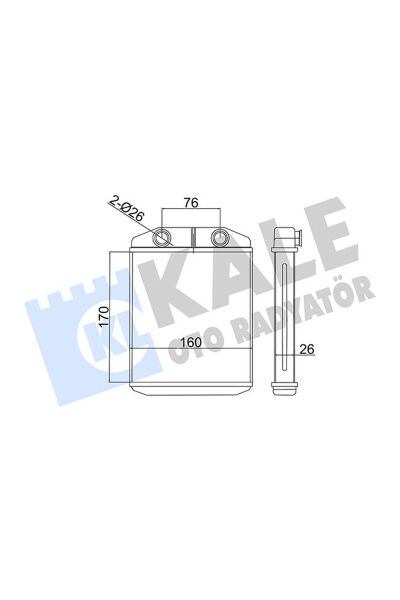 Kalorifer Radyatörü Kale 355110 Renault Clio IV 2012-2021 / Captur I 2013-2019 / Dacia Sandero II 2012-2020 OEM 271151577R