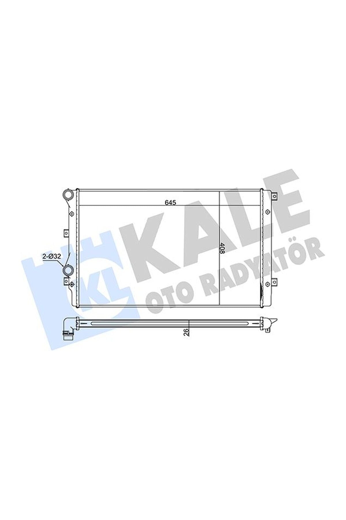 Su Radyatörü Kale 353500 Volkswagen Caddy 2004-2011 / Golf 2004-2009