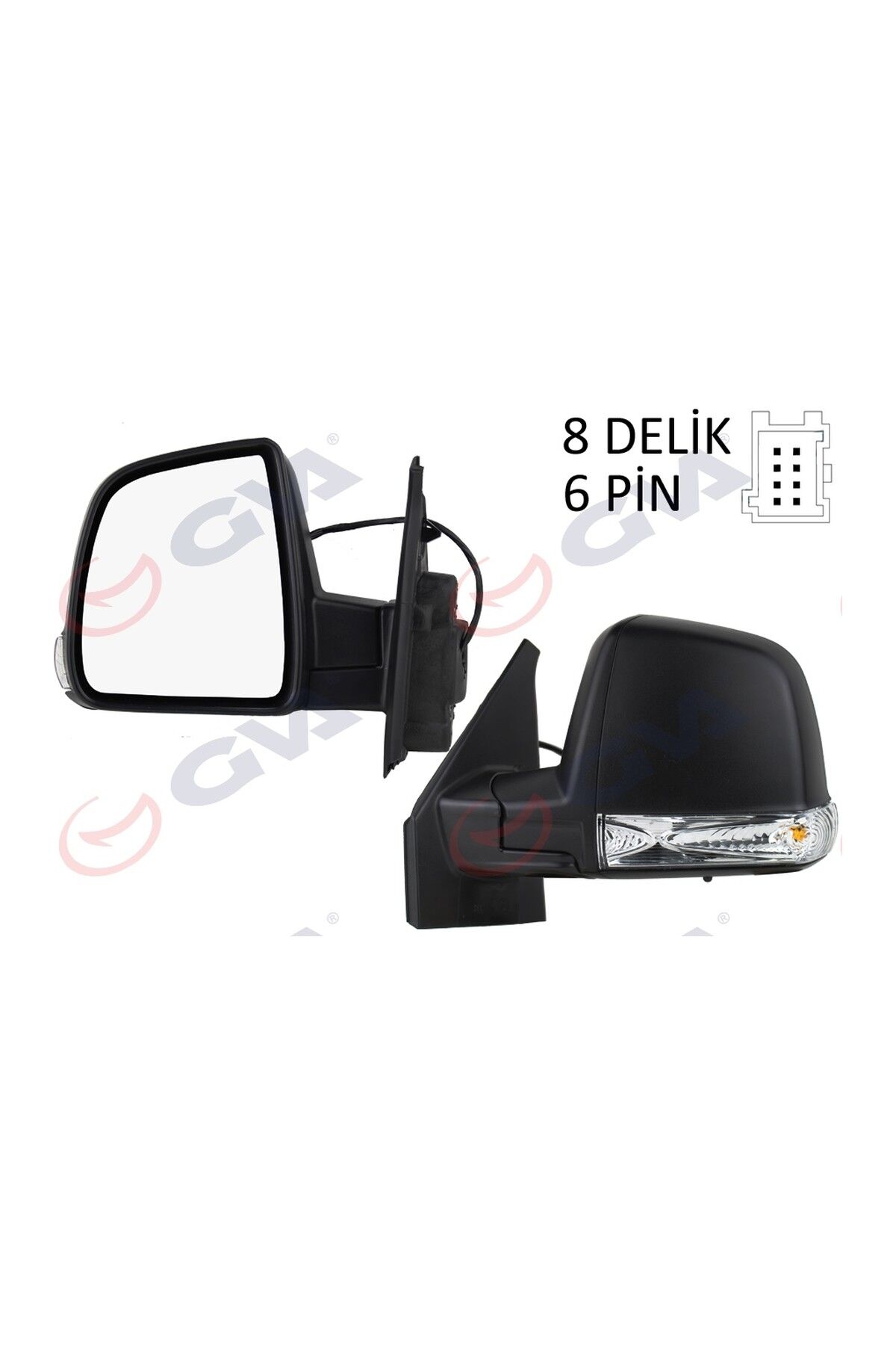 Sol Dış Dikiz Aynası Elektrikli Tek Camlı GVA 1029176 Fiat Doblo III