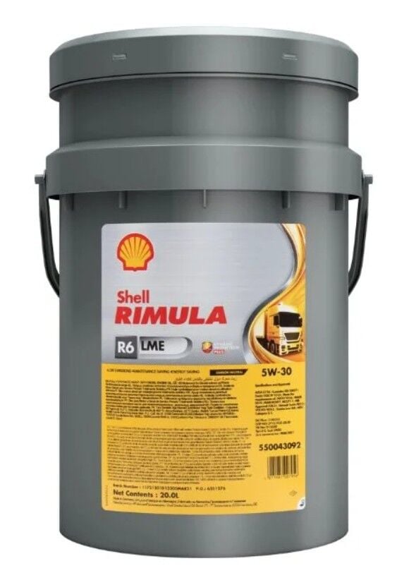 Motor Yağı Shell Rimula R6 LME 5W-30 20 L 5W30-20LT