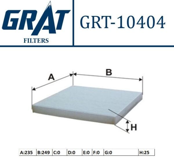 Polen Filtresi GRAT 10404 Ducato III / Boxer / Jumper