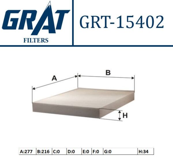 Polen Filtresi Karbonlu GRAT 15402C/BX T5 / T6 / Amarok