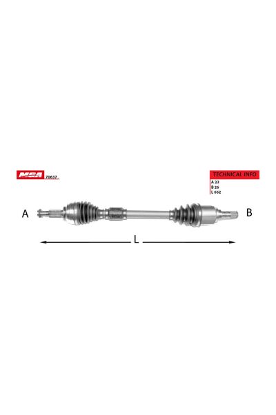 Sol Aks Komple MGA 70637 Renault Clio III 2005-2012 / Clio IV 2012-2021