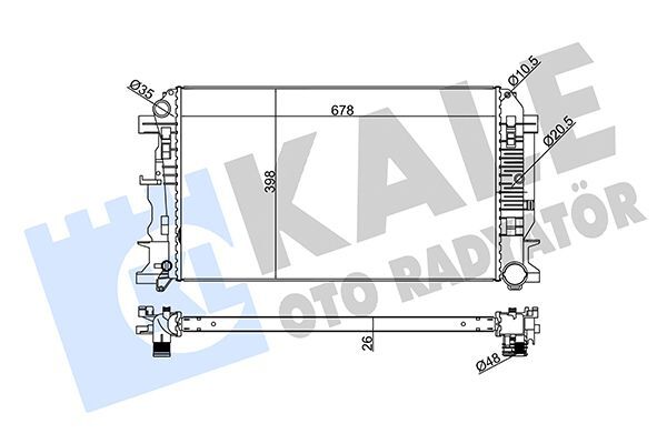 Radyatör Kale 373900 Sprinter 2006-2018 / 2018+ 651 Motor Crafter 2006-2018