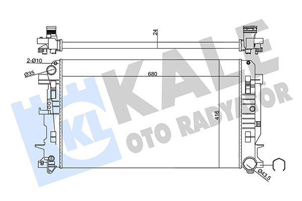 Radyatör Kale 357035 Sprinter 2006-2018 / 2018+ 651 Motor Crafter 2006-2018 OEM 9065000202