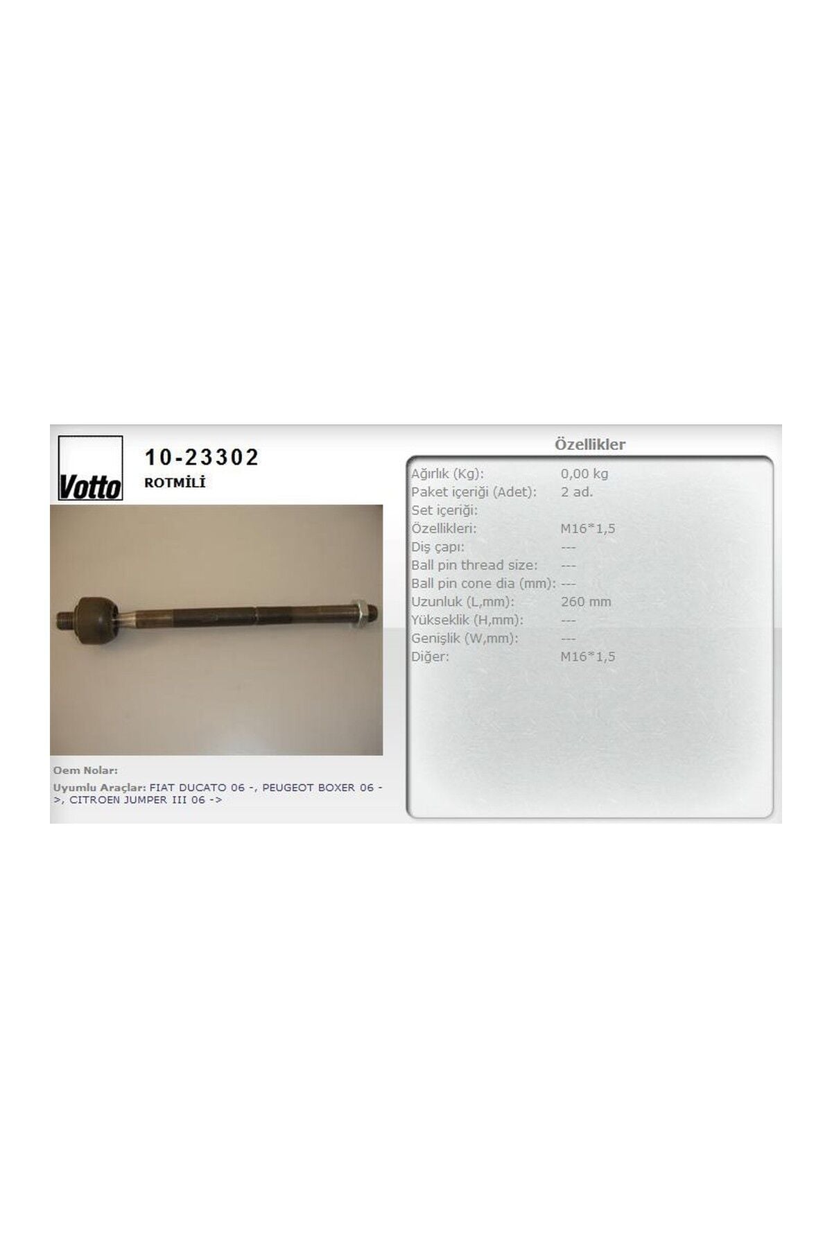 Rot Mili Votto 1023302 Fiat Ducato III
