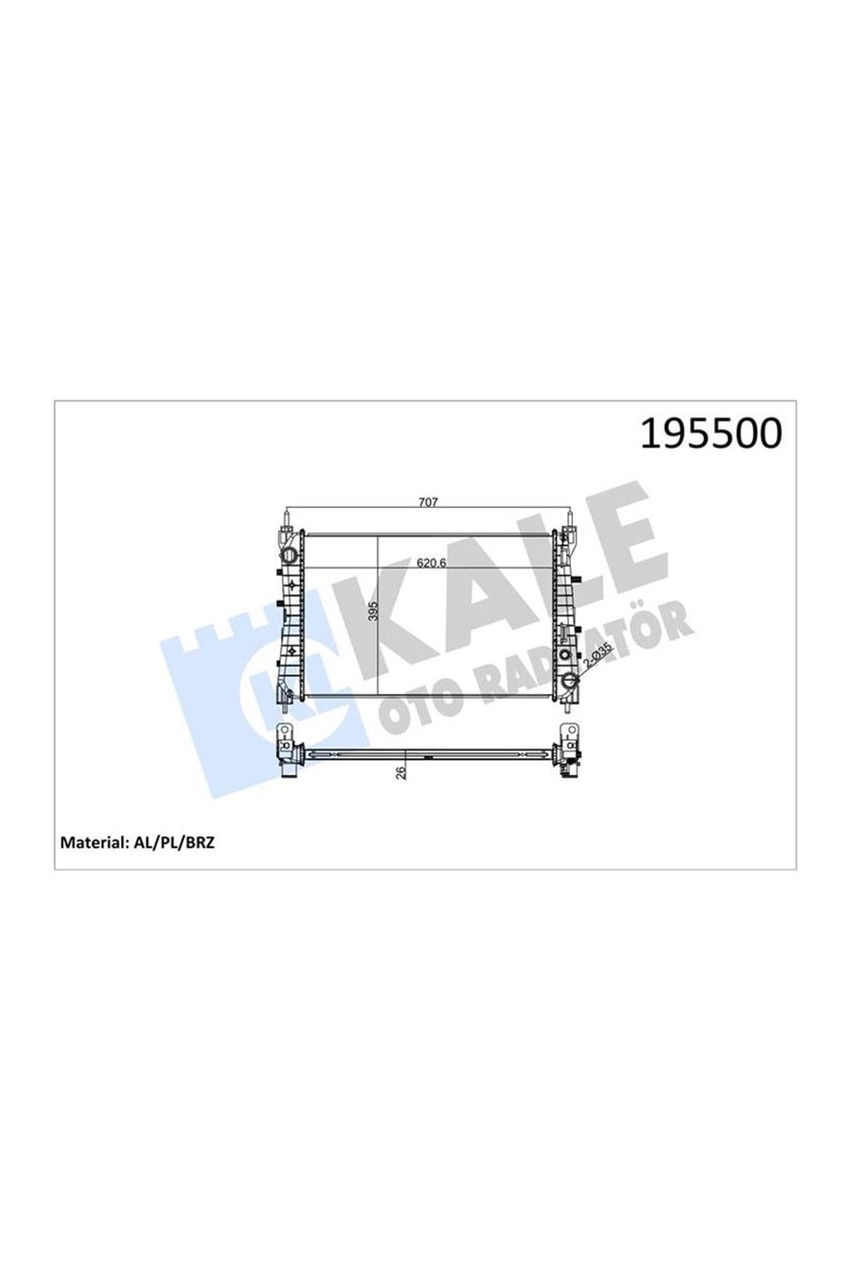 Radyatör Kale 0135021AB Fiat Linea