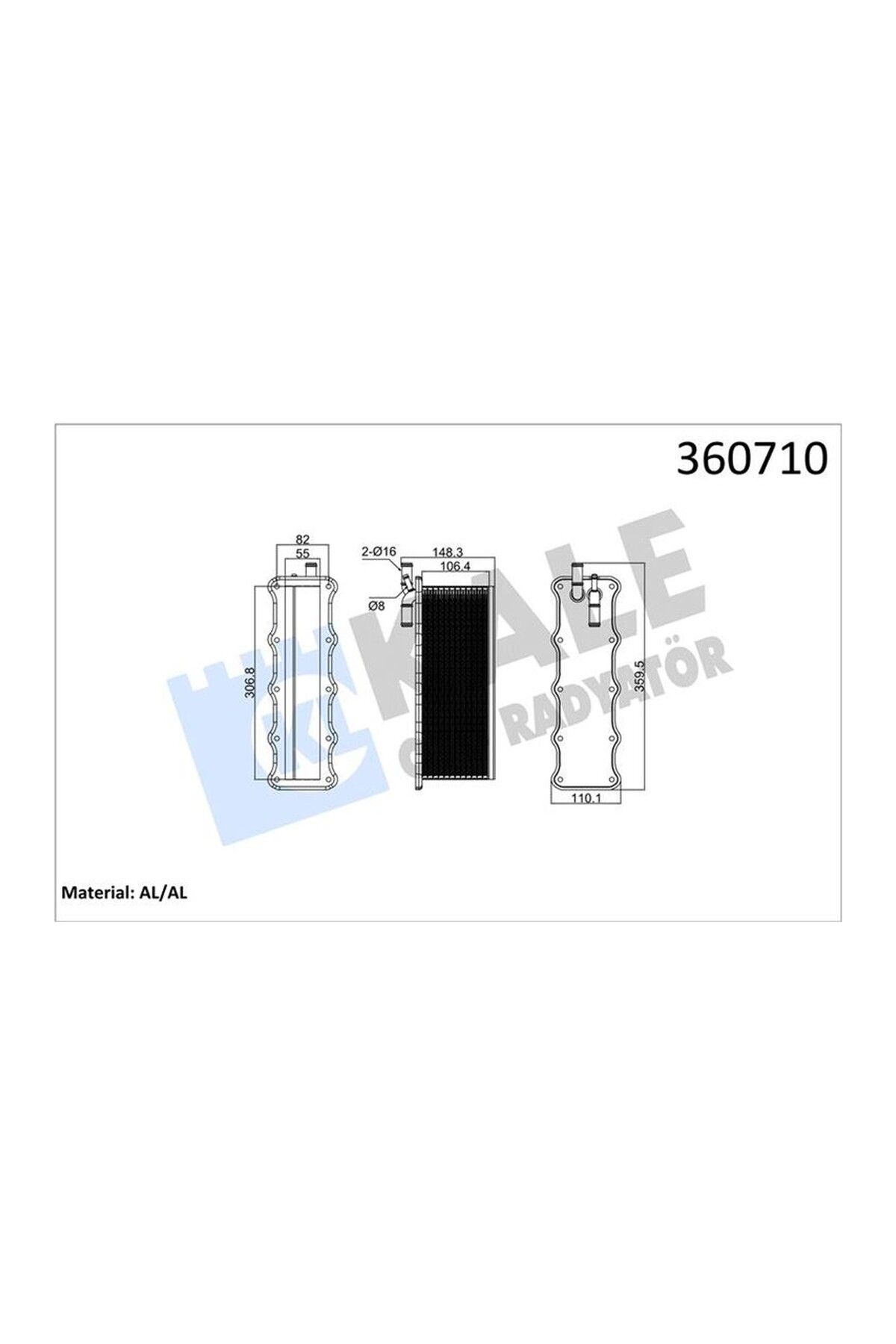 Intercooler Kale 360710 Audi A3 / Seat