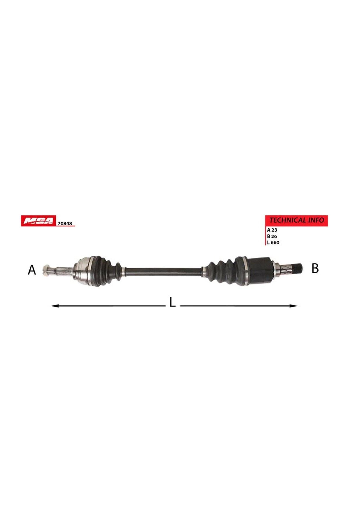 Sol Aks Komple MGA 70848 Dacia Sandero II 2012-2020 / Logan 2017-2020
