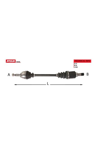 Sol Aks Komple MGA 70848 Dacia Sandero II 2012-2020 / Logan 2017-2020