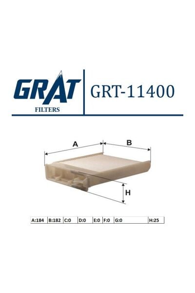 Polen Filtresi GRAT 11400 Renault Clio III / Modus / Dacia Duster