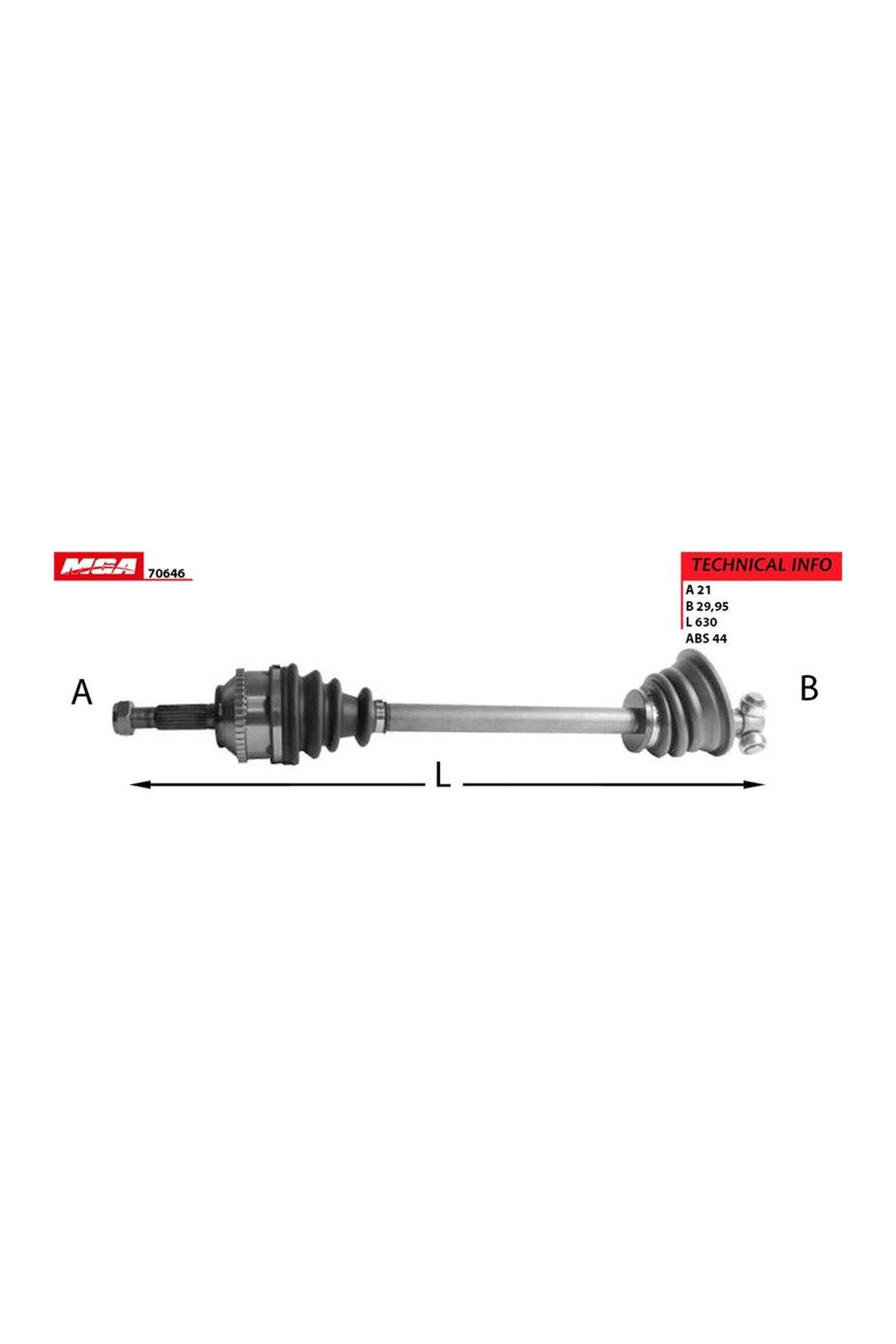 Sol Aks Komple ABS'li MGA 70646 Renault Clio II / Kangoo / Symbol
