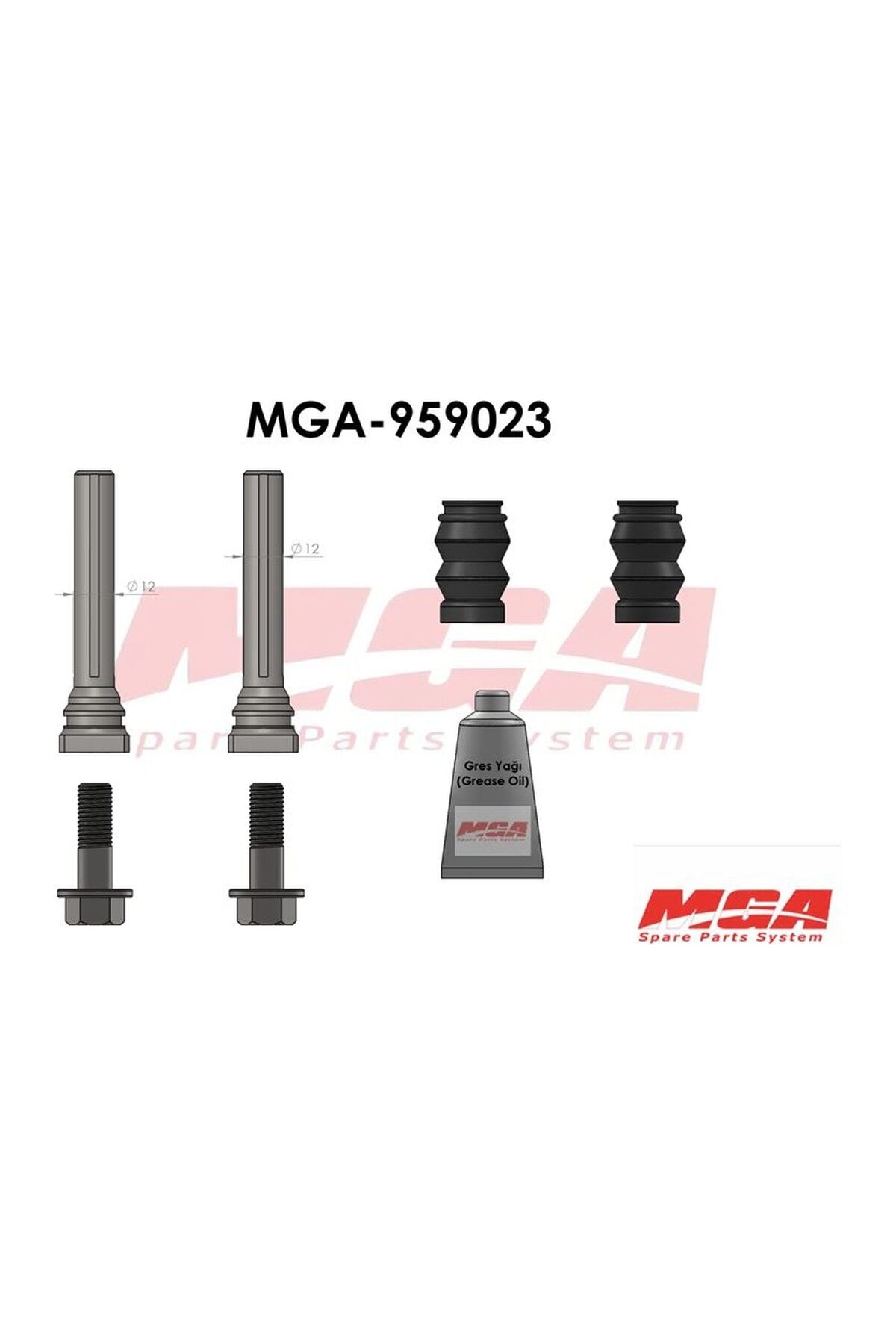 Kaliper Burç Tamir Takımı MGA 959023 Volkswagen Amarok / Crafter