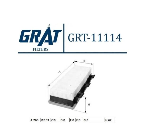 Hava Filtresi GRAT 11114 Renault Clio II 1998-2005 1.9 D OEM 7701044101