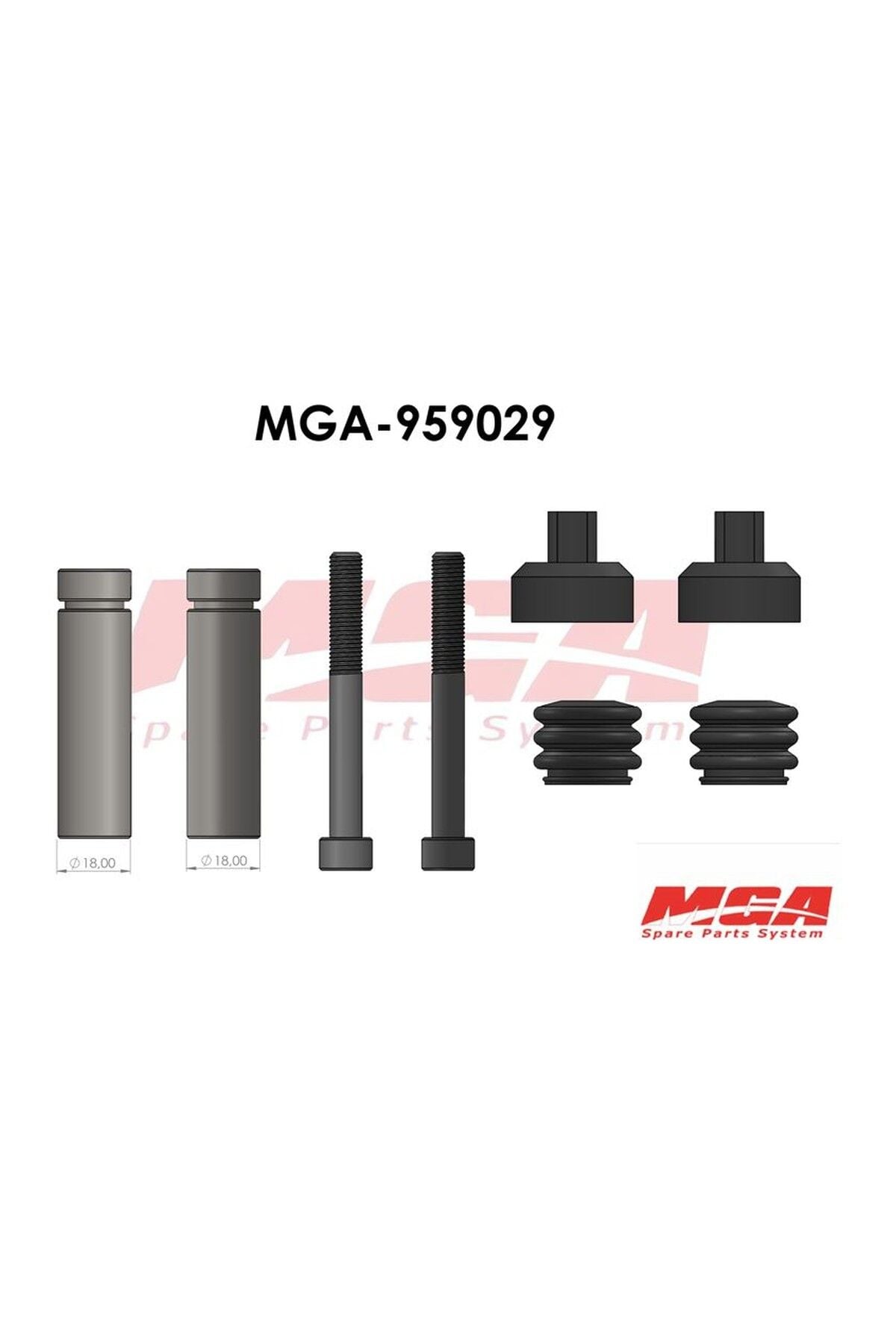Kaliper Burç Tamir Takımı MGA 959029 Fiat Ducato / Peugeot Boxer / Citroën Jumper