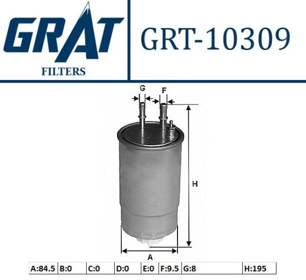 Yakıt Filtresi GRAT 10309 Ducato 2.3 OEM 77366565