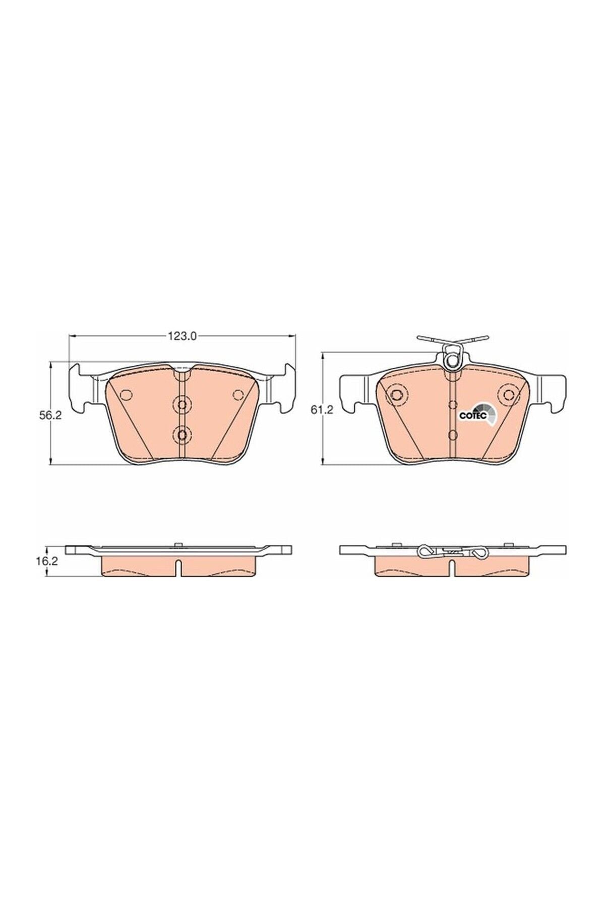 Arka Balata TRW GDB1957 Volkswagen Golf 2013+ / Passat 2014+ / Audi A3 2012+ OEM 8V0698451A