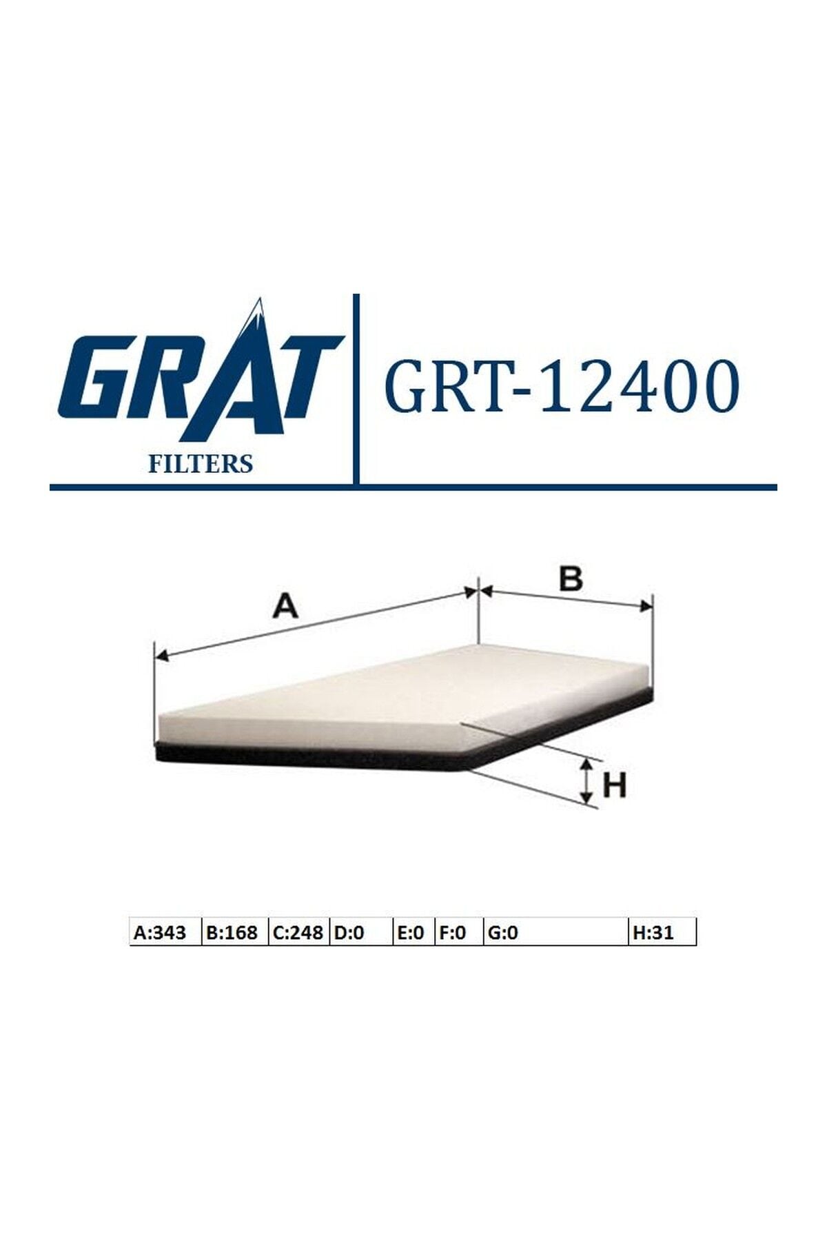 Polen Filtresi GRAT 12400 Peugeot 206