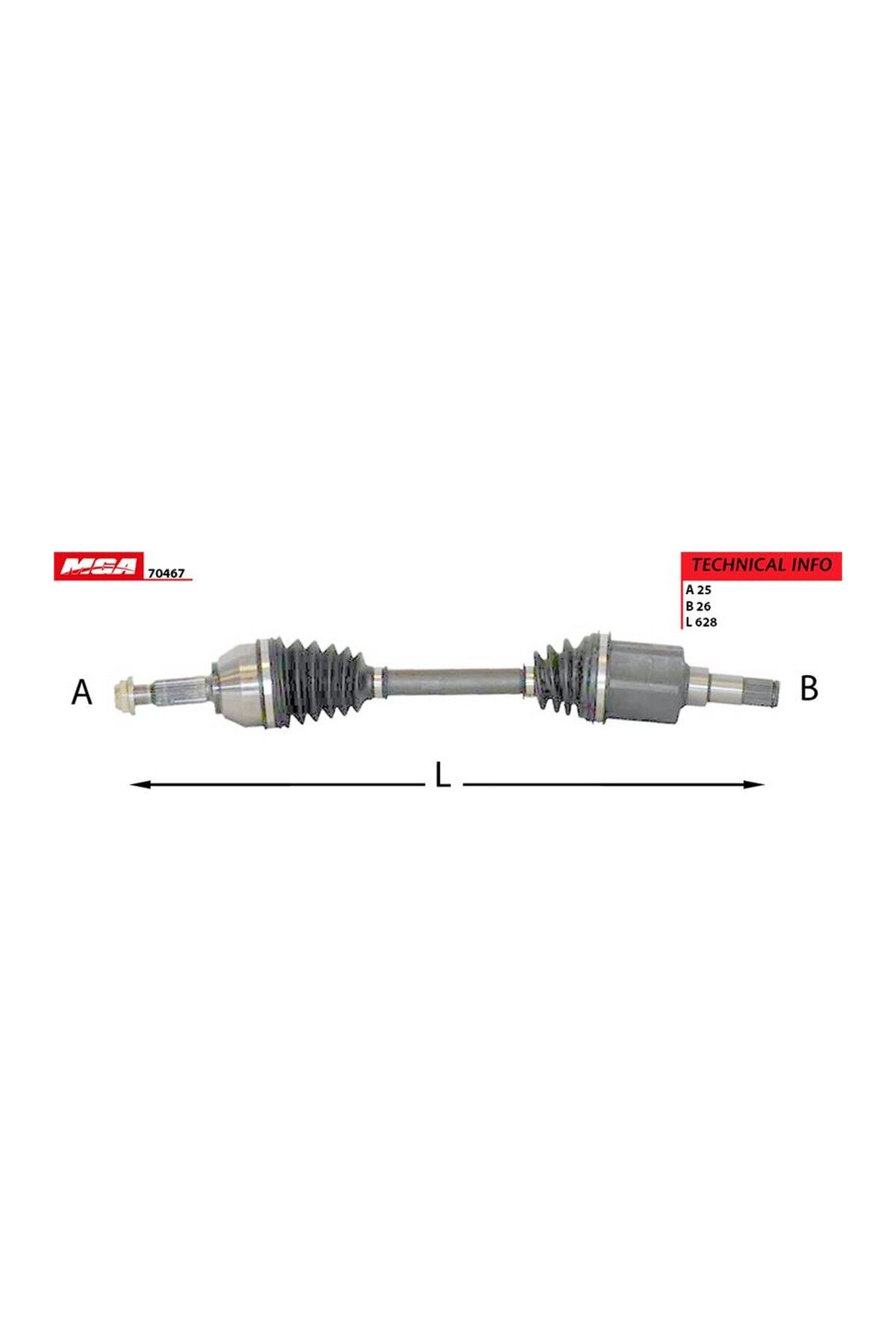 Sol Aks Komple MGA 70467 Ford Connect 2002-2013