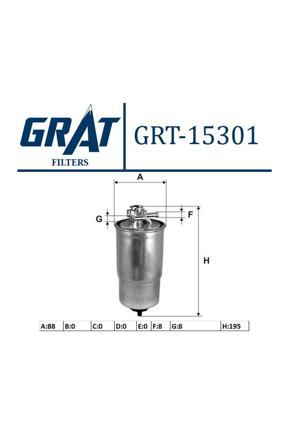 Yakıt Filtresi GRAT 15301 Volkswagen Bora / Passat / Golf IV