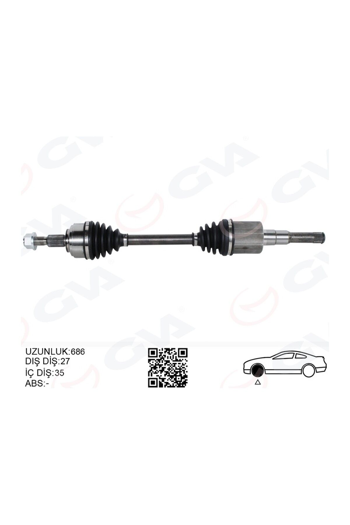Ön Sol Aks Komple GVA 4435013 Ford Focus 2017+ OEM JX67 3B437 HAE