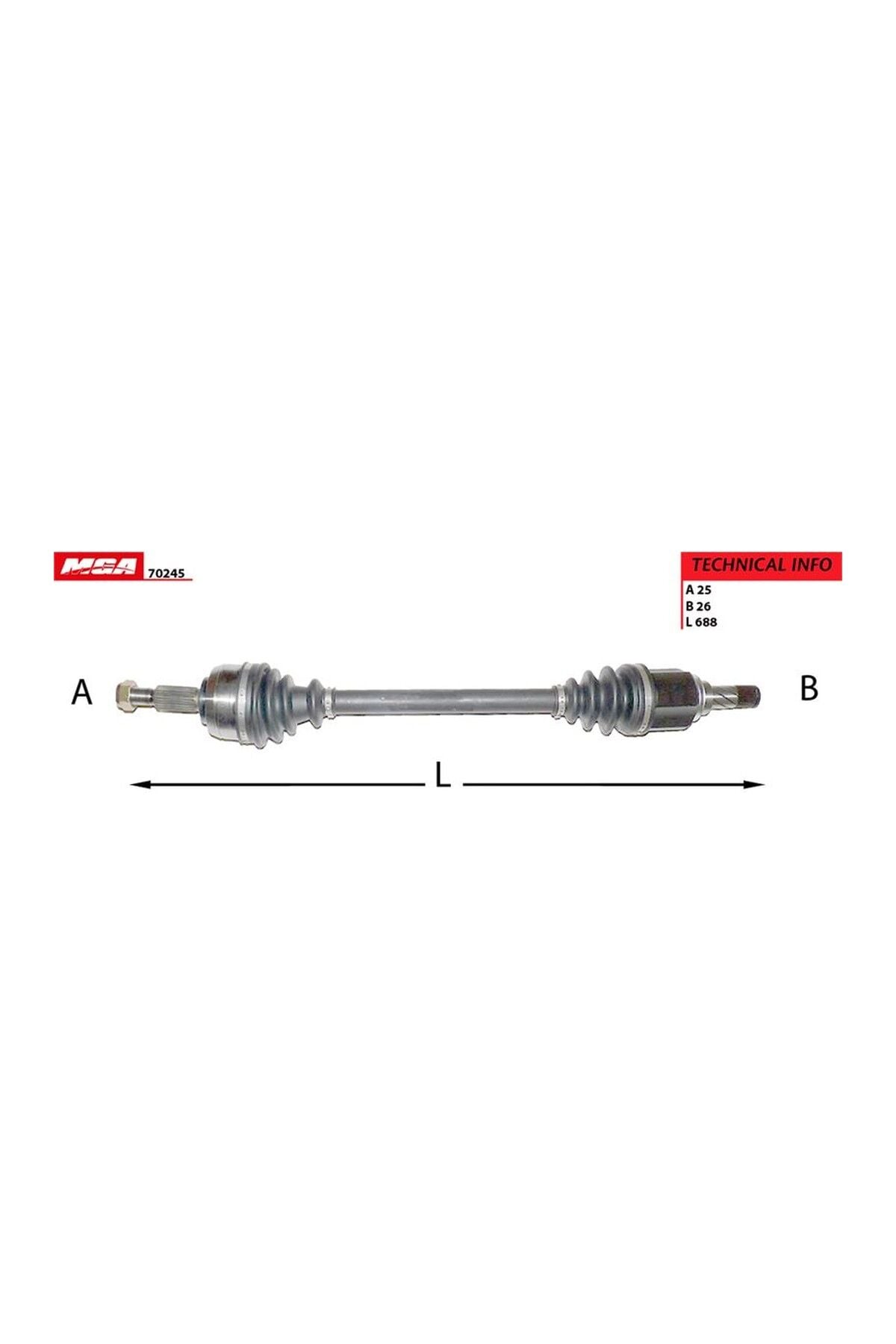 Sol Aks Komple 5 Vites MGA 70245 Renault Fluence / Megane III 2009+ OEM 8200725499