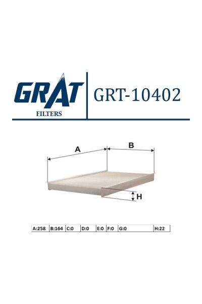 Kabin Filtresi GRAT 10402 Fiat Palio / Albea