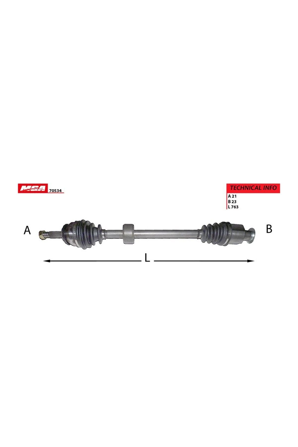 Sağ Aks MGA 70534 Dacia Logan