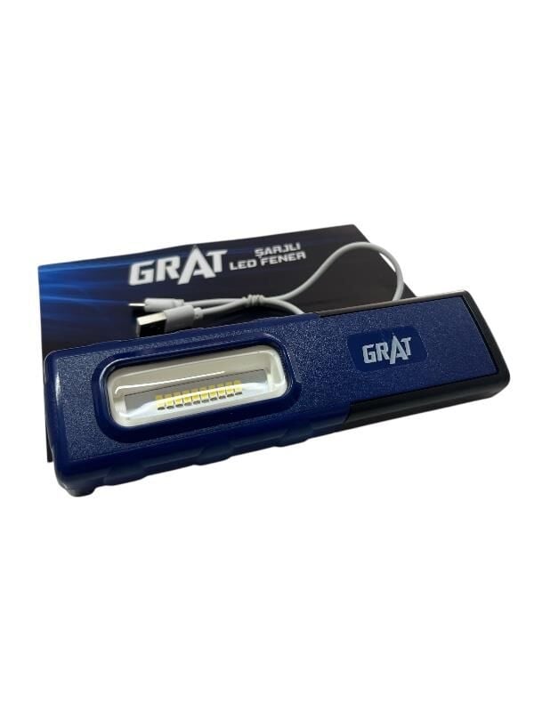 TAŞINABİLİR AYARLANABİLİR ŞARJLI LED FENER / 400 LÜM.(3 SAAT ) - 200 LÜM -(6 SAAT )  120 LÜM.(12 SAAT)